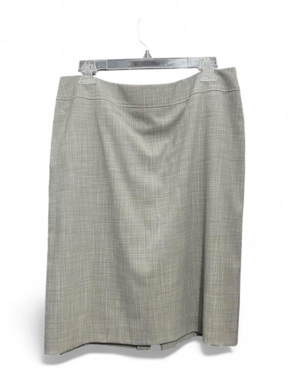 Alex Marie Light Gray Midi Pencil Skirt
